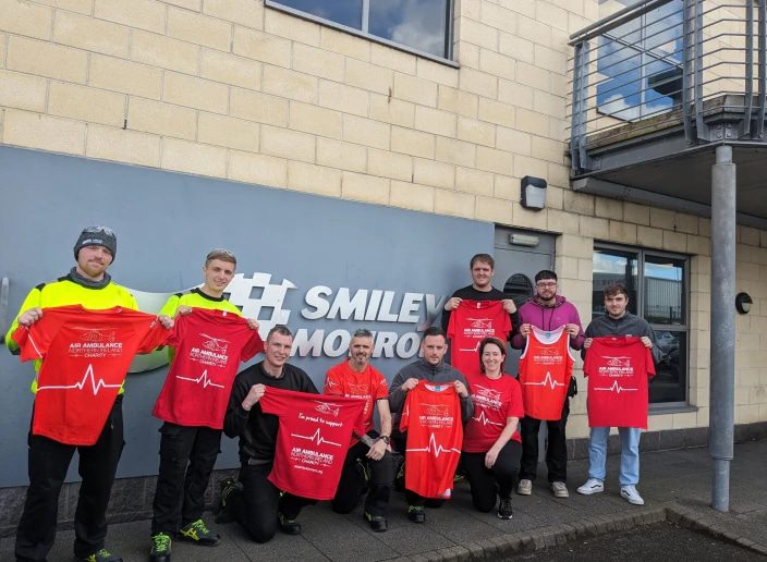 Smiley Monroe supporting the Air Ambulance charity